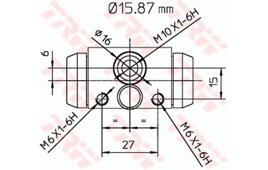 Hjulcylinder BWB170 TRW, bild 2