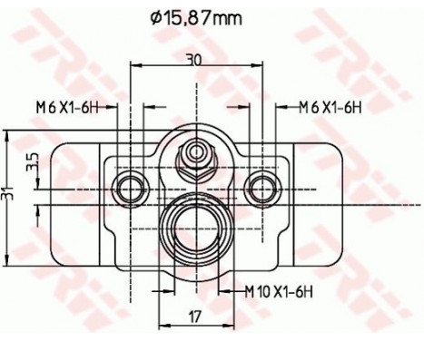 Hjulcylinder BWB174 TRW, bild 2