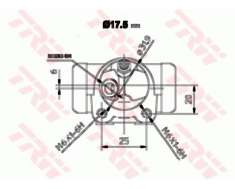 Hjulcylinder BWC152 TRW, bild 2