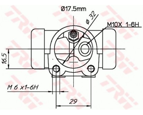 Hjulcylinder BWC161 TRW, bild 2