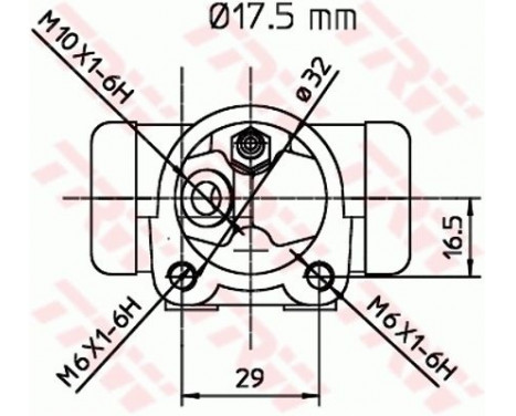 Hjulcylinder BWC247 TRW, bild 2