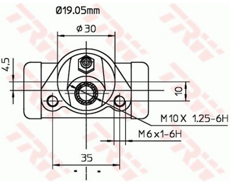 Hjulcylinder BWD103 TRW, bild 2