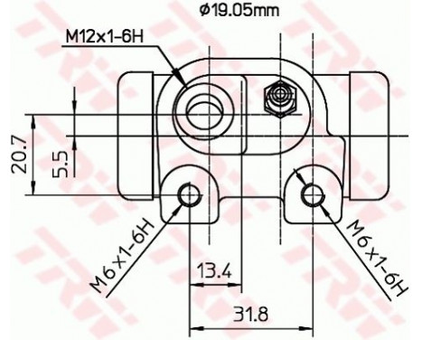 Hjulcylinder BWD182 TRW, bild 2