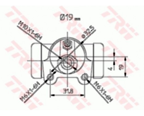 Hjulcylinder BWD183 TRW, bild 2