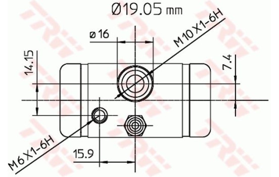 Hjulcylinder BWD291 TRW, bild 2