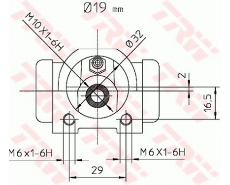 Hjulcylinder BWD302 TRW, bild 2