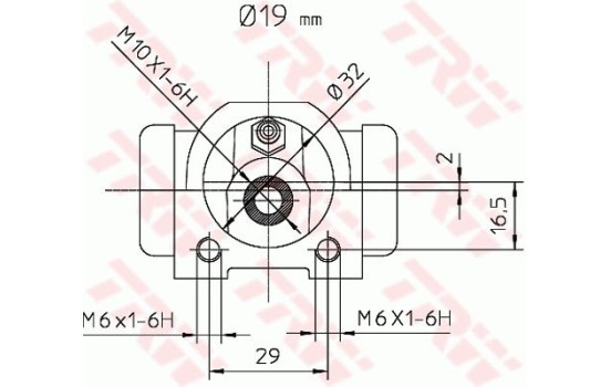 Hjulcylinder BWD302 TRW, bild 2
