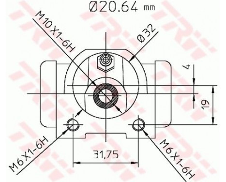 Hjulcylinder BWF117 TRW, bild 2