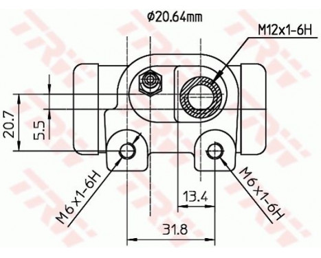 Hjulcylinder BWF126 TRW, bild 2
