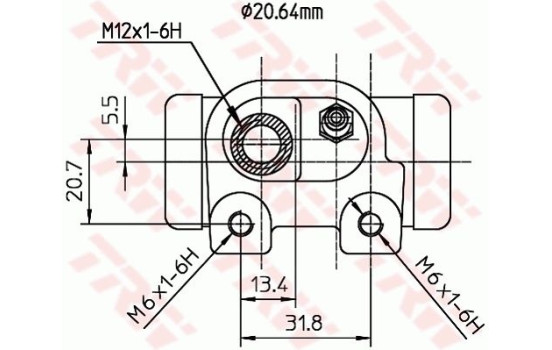 Hjulcylinder BWF127 TRW, bild 2