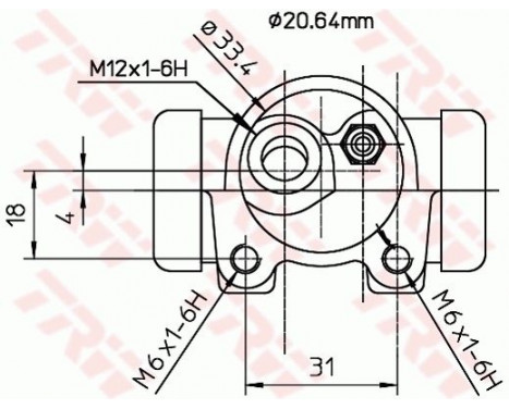 Hjulcylinder BWF155 TRW, bild 2
