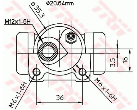 Hjulcylinder BWF166 TRW, bild 2