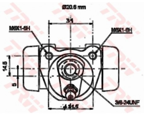 Hjulcylinder BWF184 TRW, bild 2
