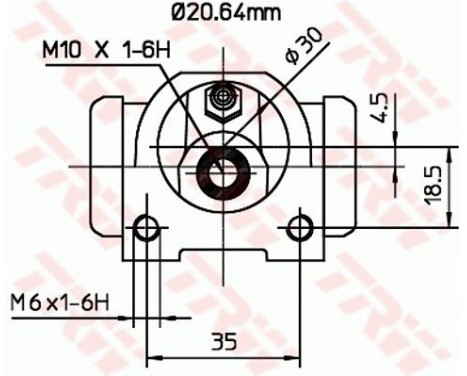 Hjulcylinder BWF311 TRW, bild 2