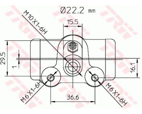 Hjulcylinder BWH130 TRW, bild 2