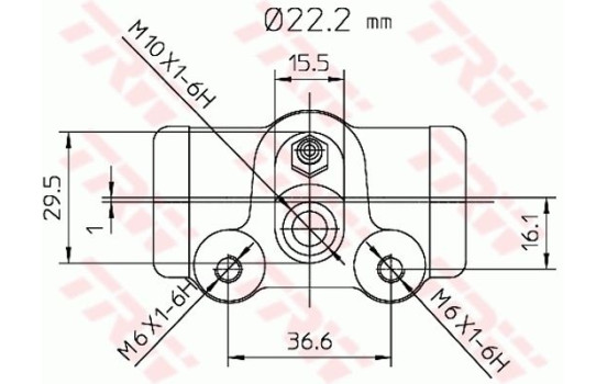 Hjulcylinder BWH130 TRW, bild 2
