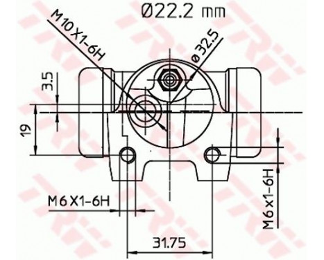 Hjulcylinder BWH135 TRW, bild 2