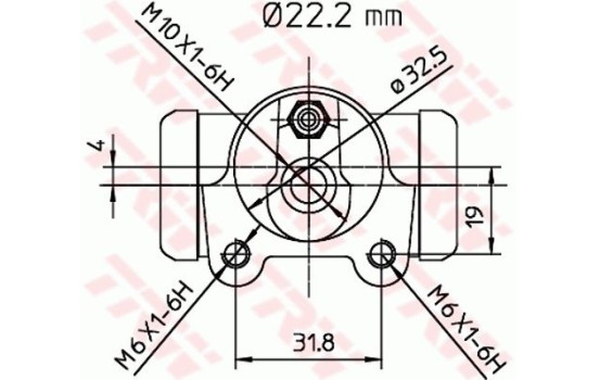Hjulcylinder BWH138 TRW, bild 2