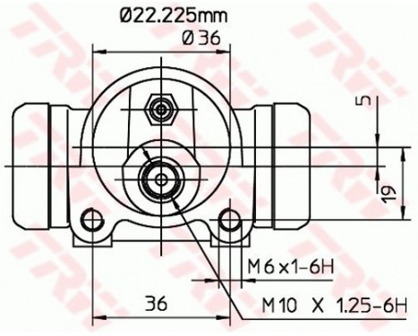 Hjulcylinder BWH159 TRW, bild 2