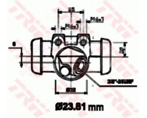 Hjulcylinder BWK117 TRW, bild 2