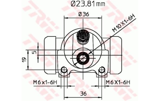 Hjulcylinder BWK119 TRW, bild 2
