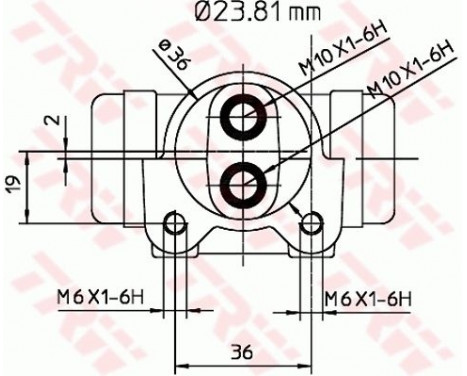 Hjulcylinder BWK223 TRW, bild 2