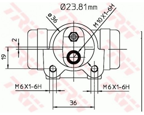 Hjulcylinder BWK224 TRW, bild 2