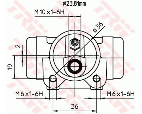 Hjulcylinder BWK225 TRW, bild 2