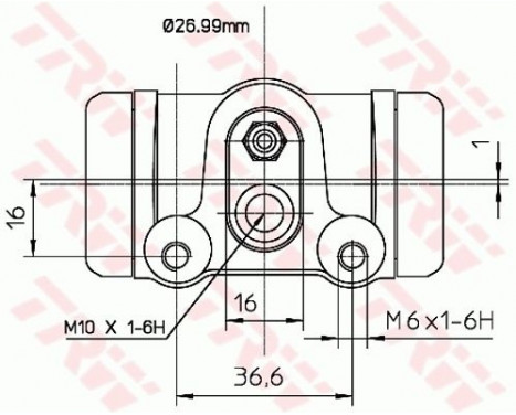 Hjulcylinder BWN103 TRW, bild 2