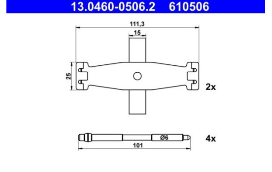 Tillbehörssats, skivbromsbelägg
