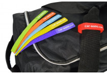 Bagage label set klittenband, 6 st. in verschillende kleuren