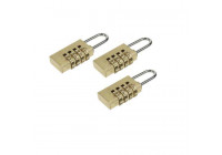 Set van 3 cijferhangsloten 20mm