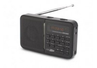 Draagbare USB/SD/AUX/FM-radio met ingebouwde batterij