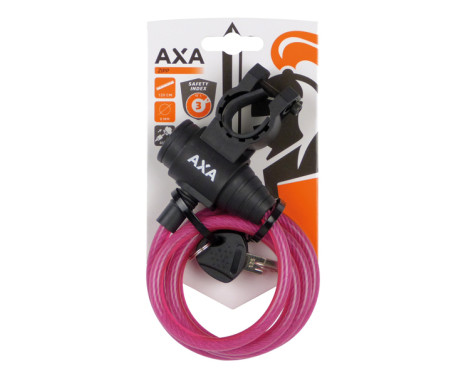 AXA Cable Zipp 120*8 Pink, Image 2