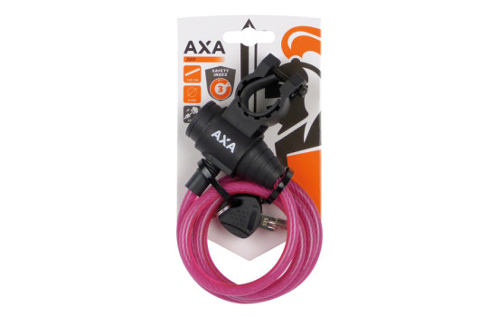 AXA Cable Zipp 120*8 Pink, Image 2
