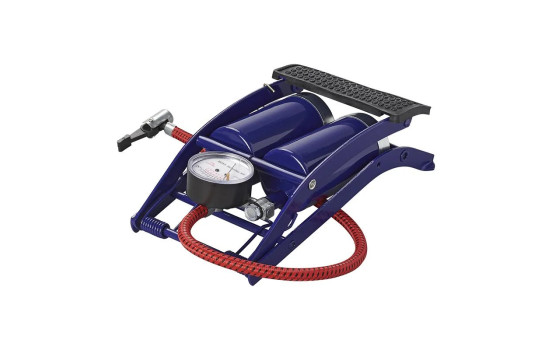 Double cylinder foot pump with pressure gauge, Image 2