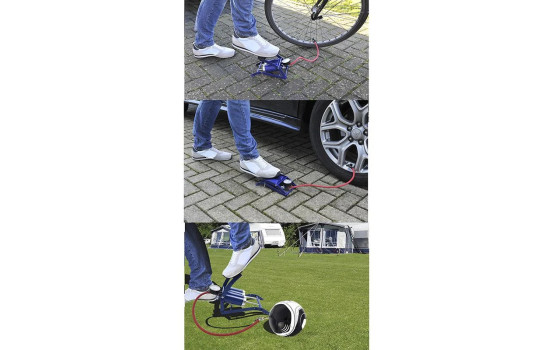 Double cylinder foot pump with pressure gauge, Image 6