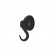 Hanging hook suction cup black 4kg set of 2 pieces