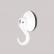 Hanging hook suction cup white 6kg set of 2 pieces