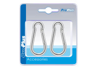 Metal carabiner 6x60mm 2 pieces in blister