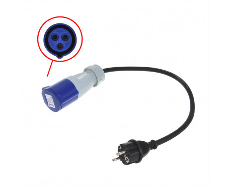 Adapter cable 40cm from Schuko plug to CEE, Image 2