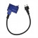 Adapter cable 40cm from Schuko plug to right angle CEE socket + Schuko socket, Thumbnail 3