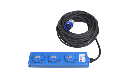 CEE 3-way Schuko power strip 5M
