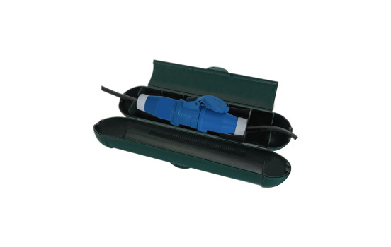 Safety box for CEE plug connections