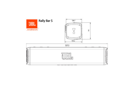 JBL Marine & Powersports Rallybar S Bluetooth Speaker, Image 7