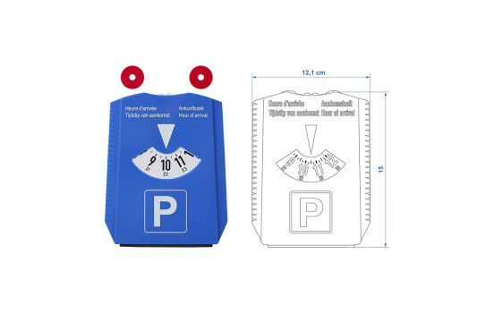 Parkeerschijf NL/D/F/GB met ijskrabber & winkelwagenmuntjes, Image 4