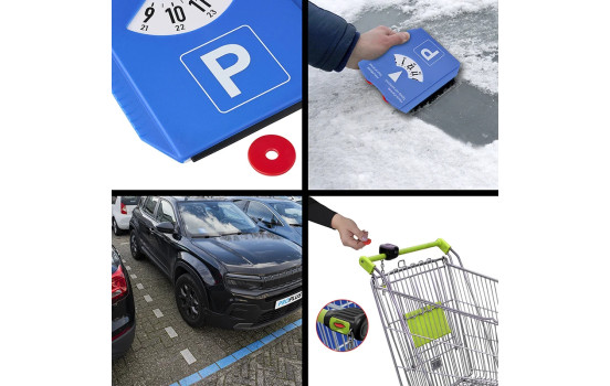 Parkeerschijf NL/D/F/GB met ijskrabber & winkelwagenmuntjes, Image 6