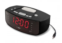 Digital PLL FM clock radio with AUX-in and wake-up / night lamp