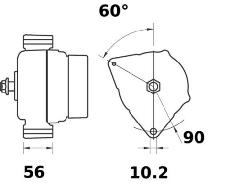 Alternator Massey Ferguson 150A, Image 2