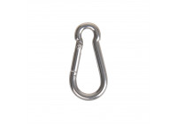 Carabine Hook 60x6mm, A4 stainless steel AISI 316, 670 daN